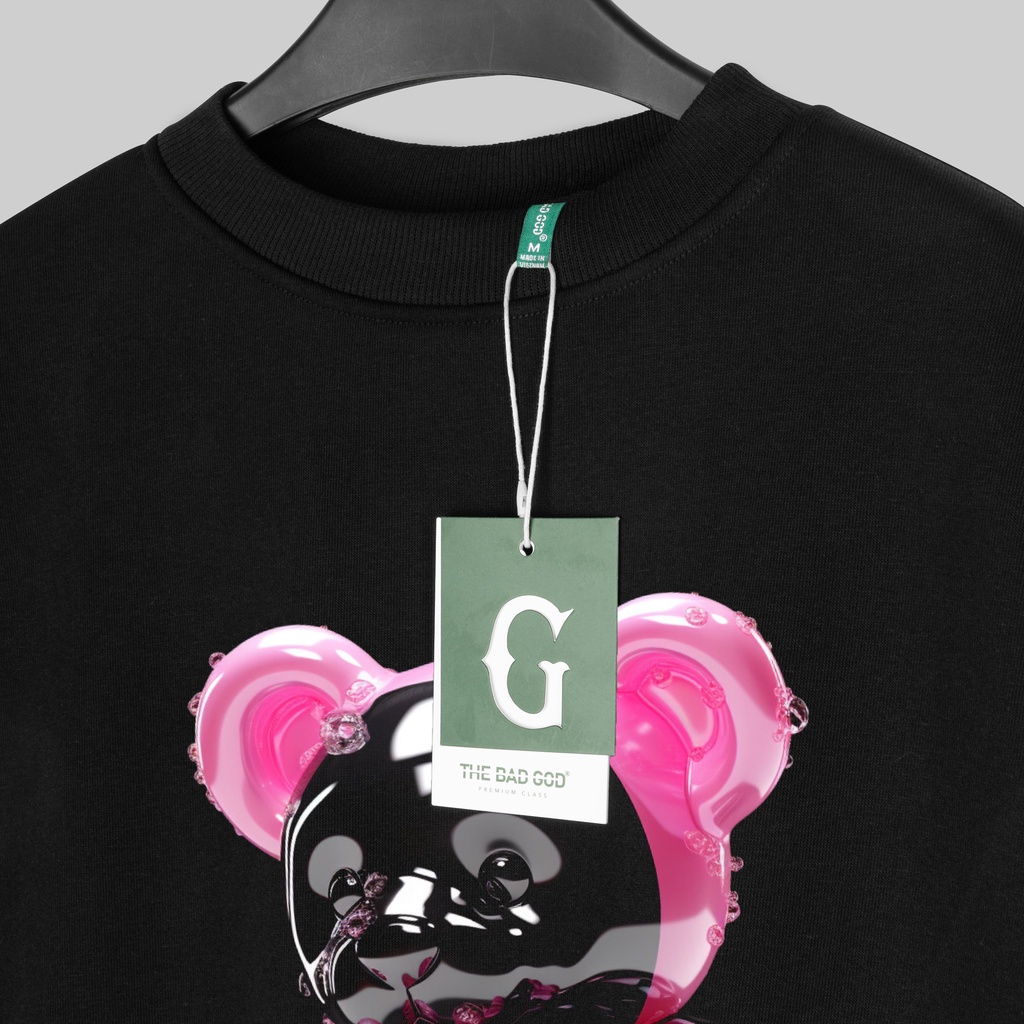 Áo sweater The Bad God Pink Bear