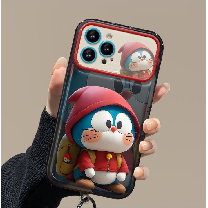 Bao Da Điện Thoại Hình doraemon Cho iphone xr xs max 11 12 13 14 15 pro max 14 15 plus