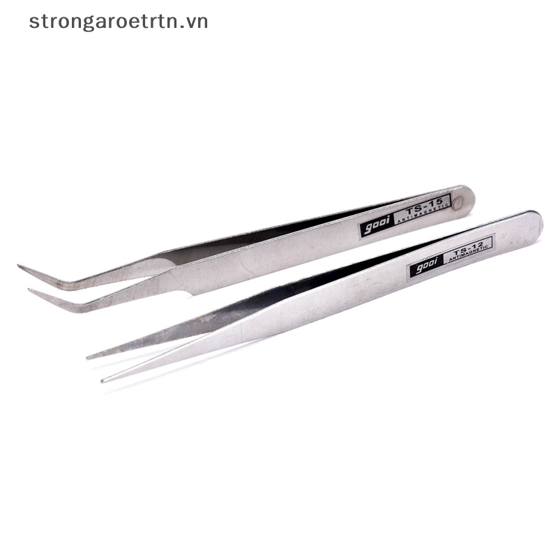 Set 2 Kẹp Đính Đá Trang Trí Móng Tay Bằng Thép Không Gỉ