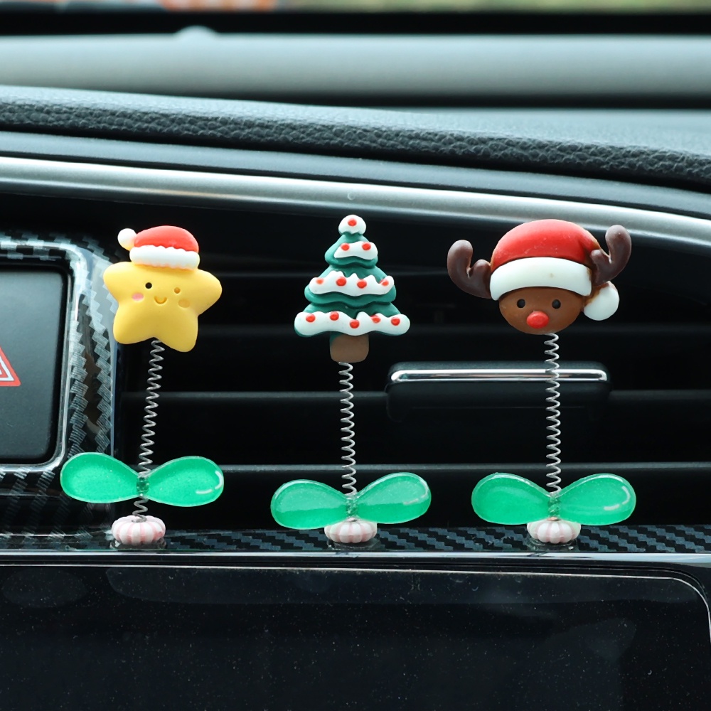 Đồ Chơi Trang Trí Giáng Sinh Hình Ông Già Noel Hoạt Hình Để Bàn / Xe Hơi Lắc Đầu