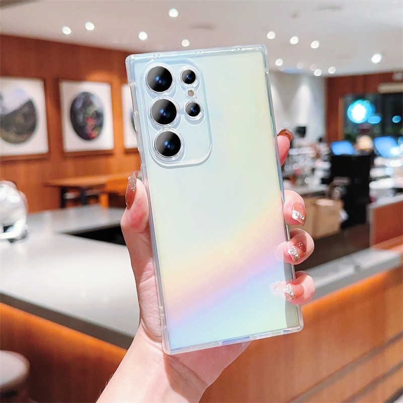 Ôp Điện Thoại Trong Suốt Màu gradient Chống Sốc Cho samsung s23 ultra s20 s21 fe s22 plus ultra a14 a24 a54 a13 a23 a53 Ốp