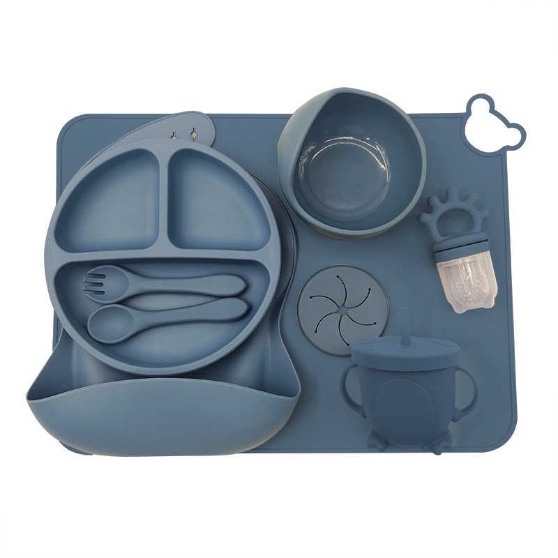 Bộ Muỗng Nĩa Ăn Bằng silicone Chống Rơi Cho Bé