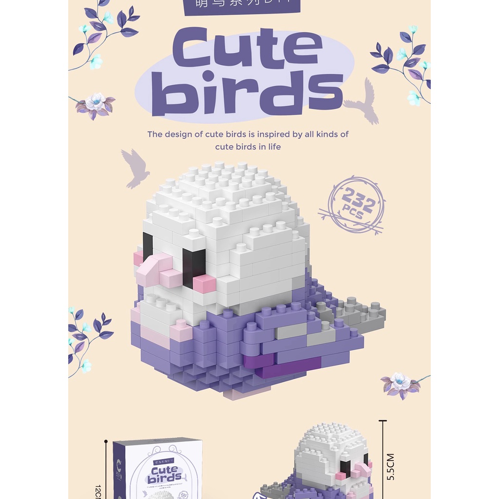 Lego Đồ Chơi Lắp Ráp Chú Chim Nhỏ Dễ Thương Cho Bé