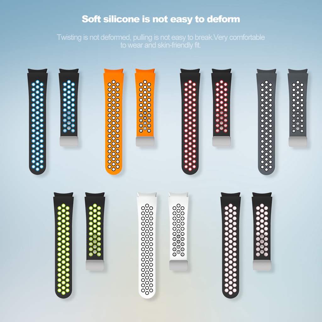 Silicone Dây Đeo Silicon Thoáng Khí Có Khóa Nam Châm Cho Đồng Hồ Thông Minh samsung galaxy watch 6 5 4 44 / 40mm galaxy watch 6 classic 5pro 45mm