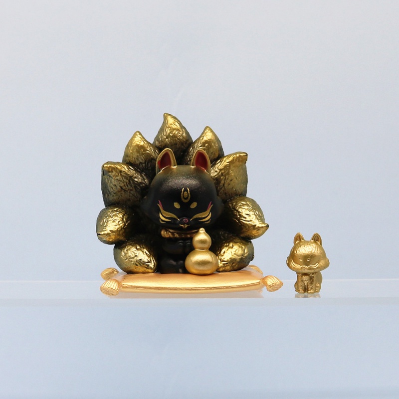 Tượng Cáo Chín Đuôi Làm Bằng Thủ Công Mỹ Nghệ Trang Trí Xe Hơi