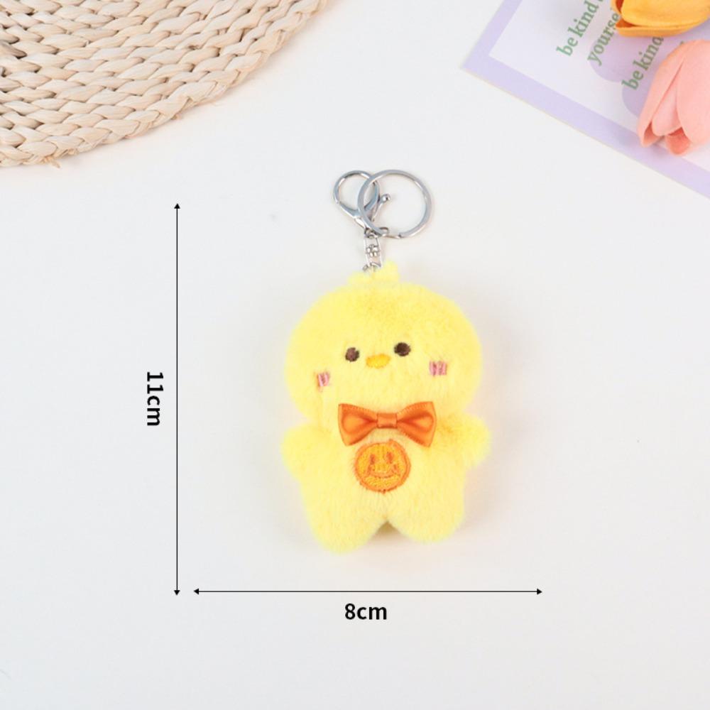 Móc Khóa Hình Gấu Trúc / Thỏ Nhồi Bông 11cm Dễ Thương