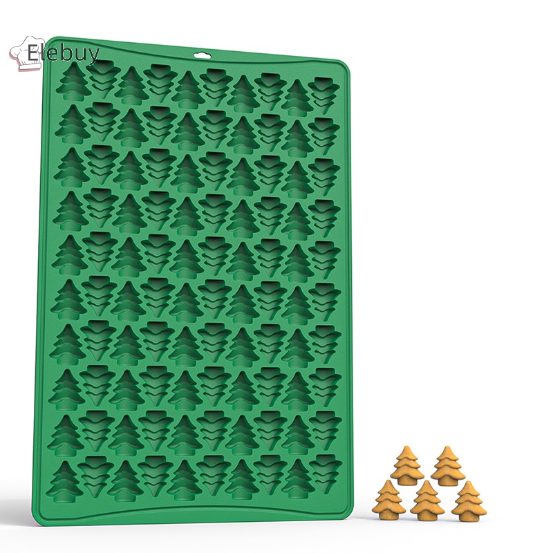 Bộ 100 Khuôn silicone Làm Bánh Kẹo Hình Cây Thông Giáng Sinh
