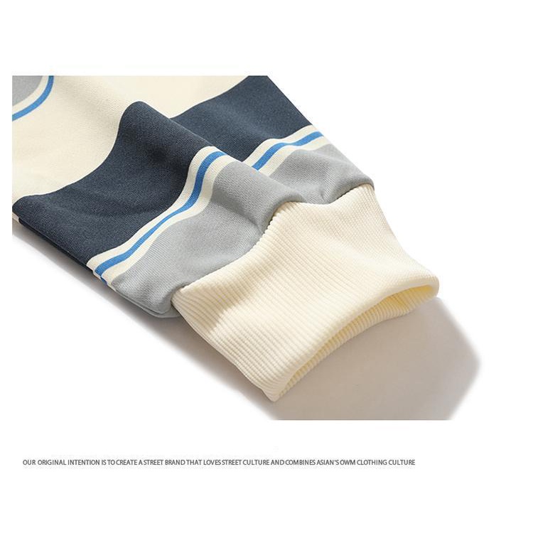 Áo Thun Tay Dài Dáng Rộng Họa Tiết Kẻ Sọc Phong Cách retro Mỹ Thời Trang Xuân Thu Cho Nam size s-3xl