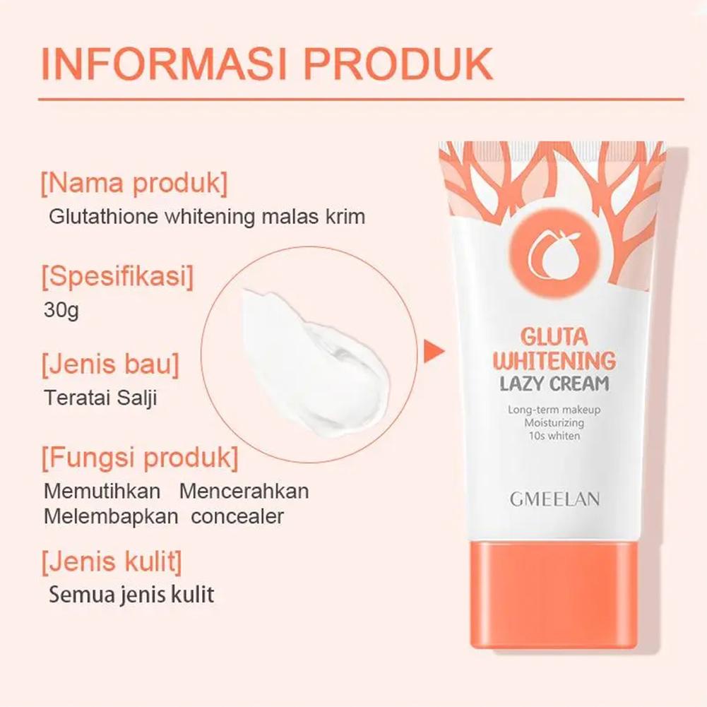 Kem Lười Dưỡng Trắng Da Mặt Gluta Whitening Lazy Cream - Kem Gluta Whitening  Làm Trắng Trẻ Hóa, Kiểm Soát Dầu Nâng Tone
