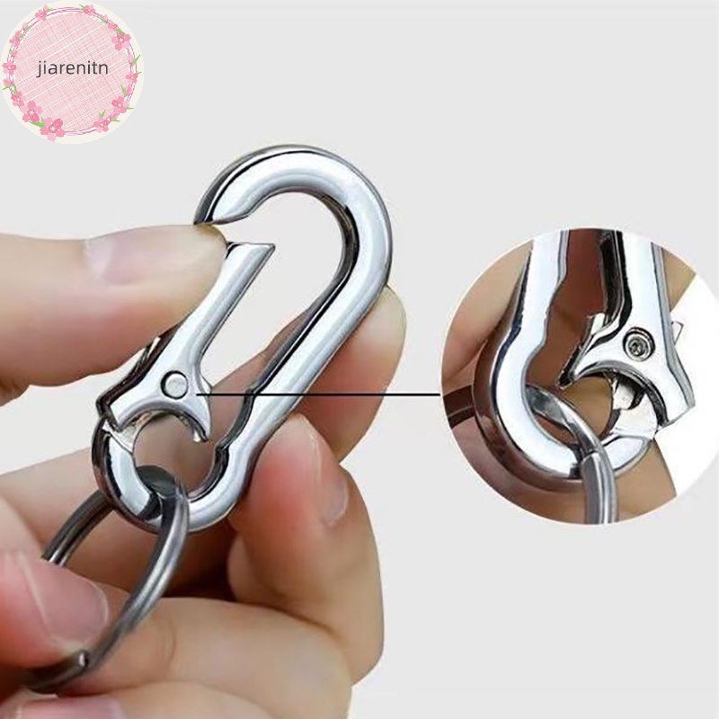 Jiarenitn Móc Chìa Khóa Bằng Thép Không Gỉ Hình Móng Ngựa Chống Thất Lạc Thời Trang Cho Nam vn