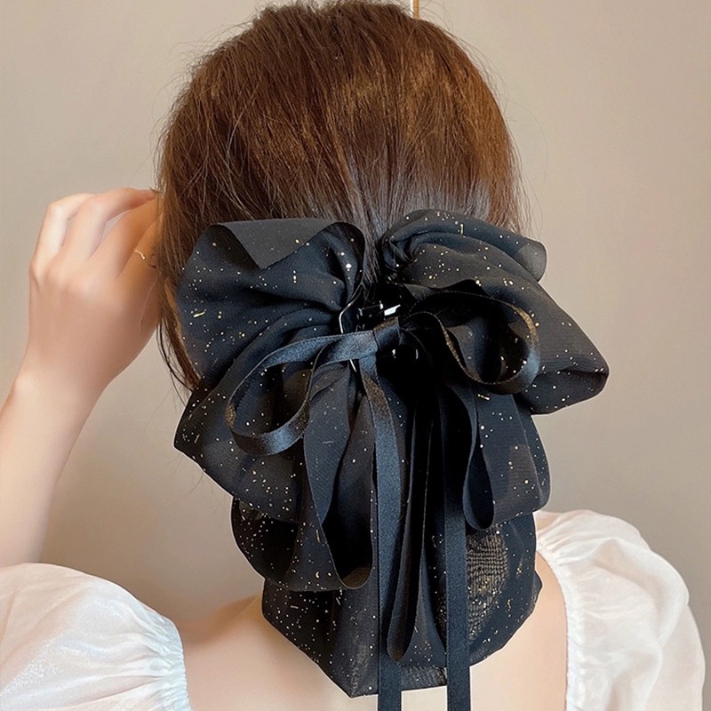 Kẹp Tóc Cá Mập Đính Nơ Sau Lưng Cho Nữ