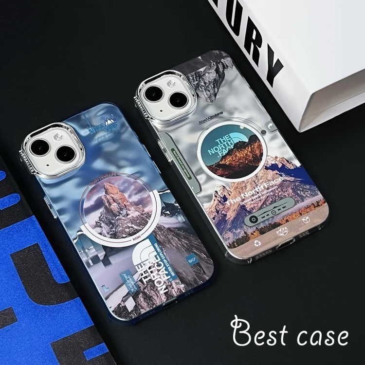 Ốp Điện Thoại acrylic Cứng In Hình Núi Tuyết Cho iphone 11 12 13 14 15 pro max