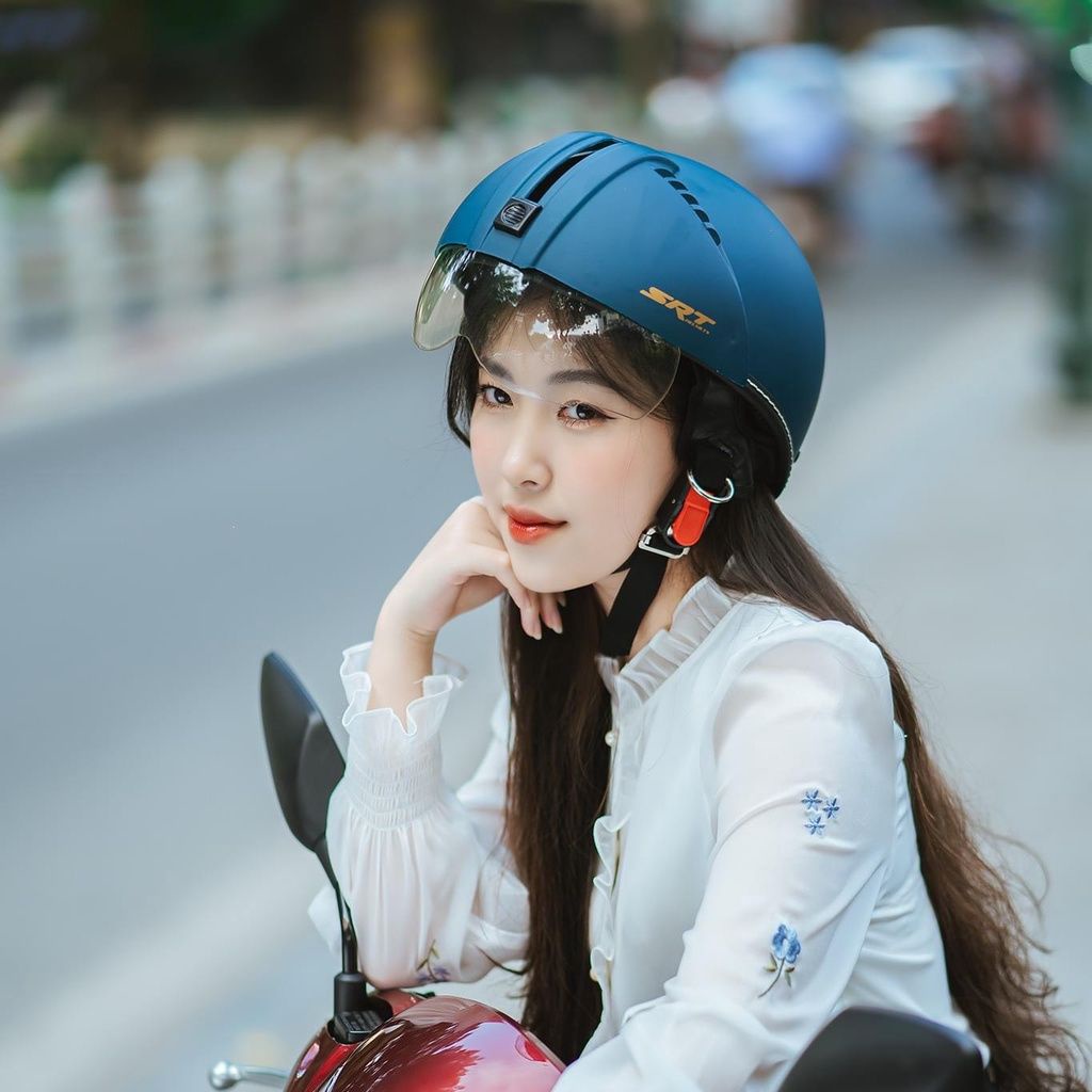 Mũ bảo hiểm 1/2 kính âm - SRT - Lồng ép cao cấp - Siêu thoáng khí