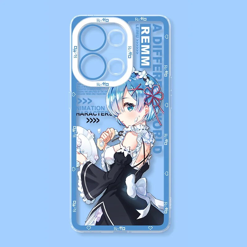 Ốp lưng iphone cạnh vuông Rem Anime RE:ZERO manga 8plus/x/xs/11/12/pro/max/plus/promax
