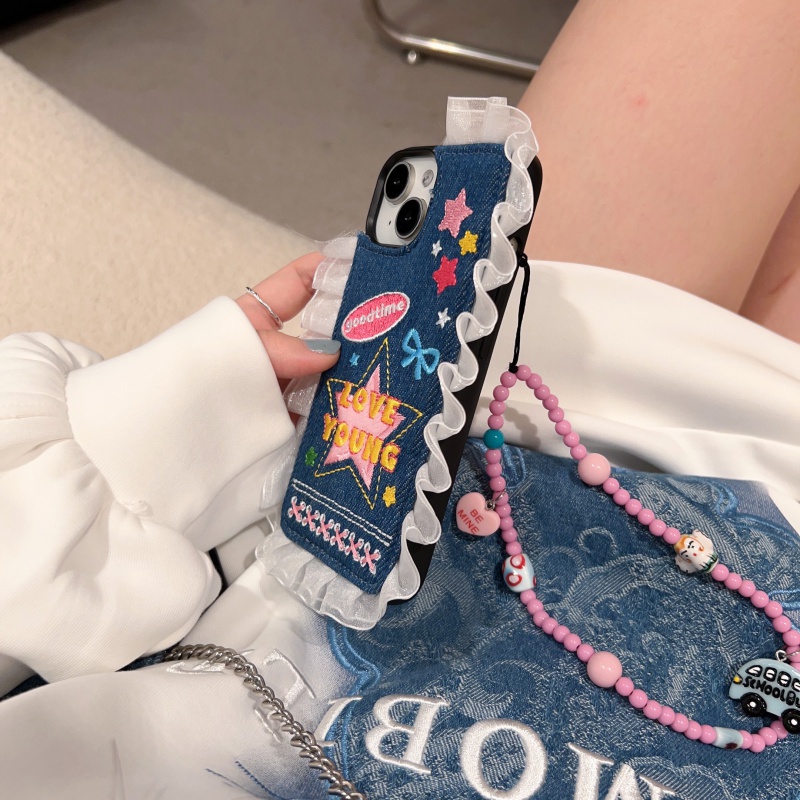 Ốp Điện Thoại Họa Tiết Ngôi Sao denim Cho iphone 11 12 13 14 15 12pro 13pro 14pro 15pro 12promax 13promax 14promax 15promax iphone 15pro