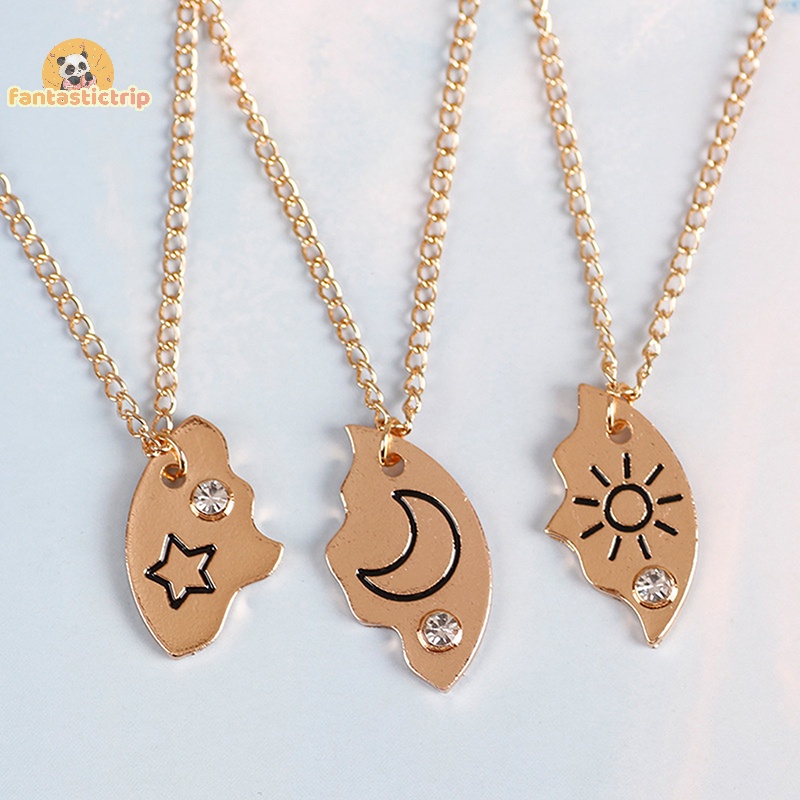 Set 3 Vòng Cổ Choker Mặt Trời Mặt Trăng Ngôi Sao Thời Trang Mới 2023 Cho Bạn Thân Mãi Mãi bff Cho Nam Và Nữ