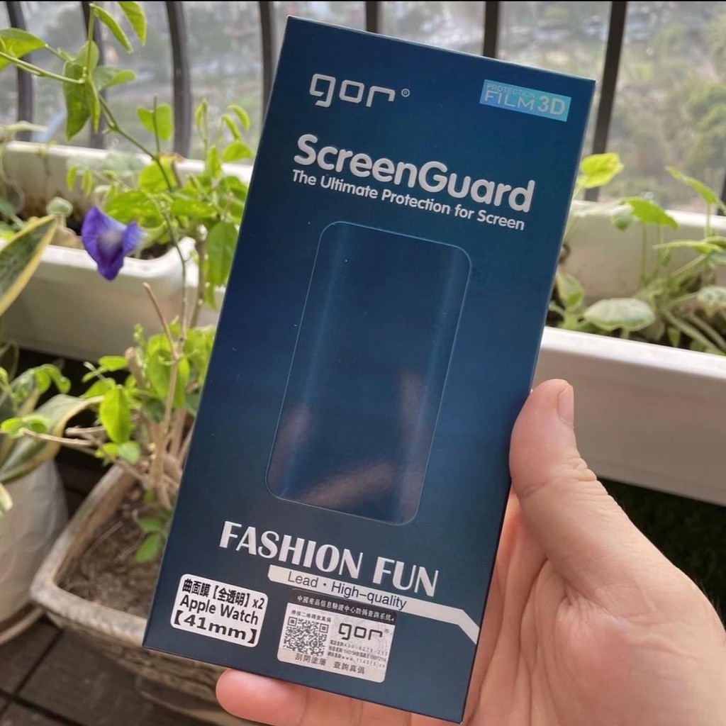 Bộ 2 miếng dán dẻo full viền Gor cho Apple Watch 7 Series 41mm/45mm