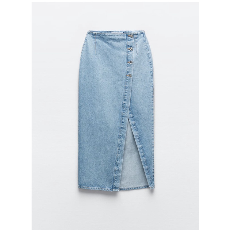 Zara Bộ Áo Khoác denim Không Tay + Chân Váy Xinh Xắn Theo Phong Cách Mùa Thu 26147190 5862183 6164219 5862184