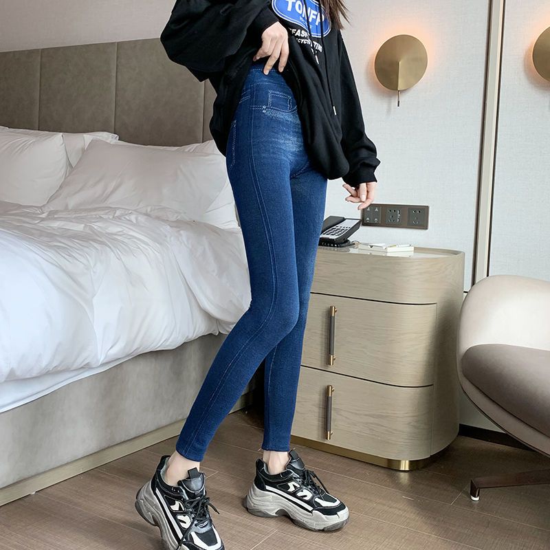 Quần Legging cotton Da Lộn Mỏng Lưng Cao Ôm Dáng Thời Trang Mùa Xuân 2023 Cho Nữ