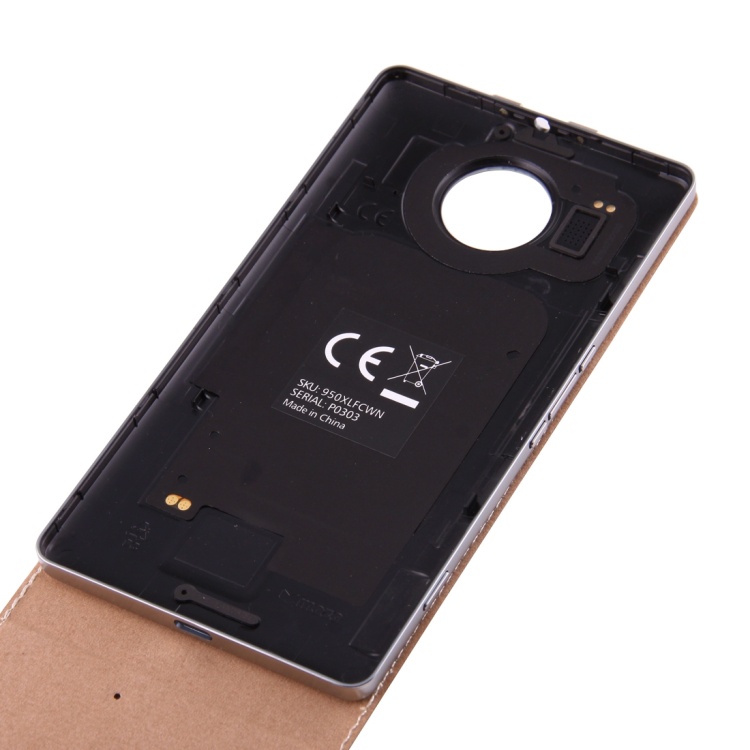 Bao Da Điện Thoại Chính Hãng Nắp Gập Không Dây + Sạc qi Cho microsoft lumia 950 xl