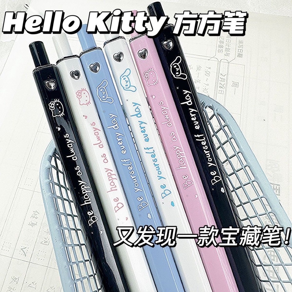 Bút Mực Đen Nhanh Khô Ngòi 0.5mm In Họa Tiết Hoạt Hình Chất Lượng Cao Cho Học Sinh