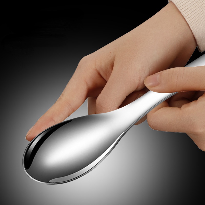 Muỗng Ăn Cơm Bằng Thép Không Gỉ 304 Cao Cấp Cho Gia Đình