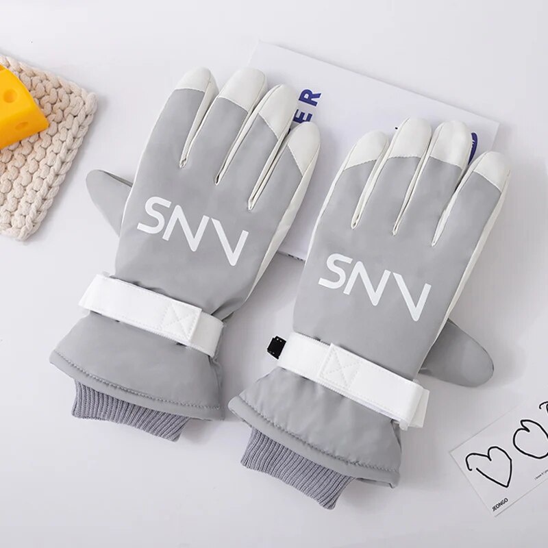 Găng Tay Trượt Tuyết Dày Dặn Ấm Áp Không Thấm Nước Chống Trượt Có Màn Hình Cảm Ứng