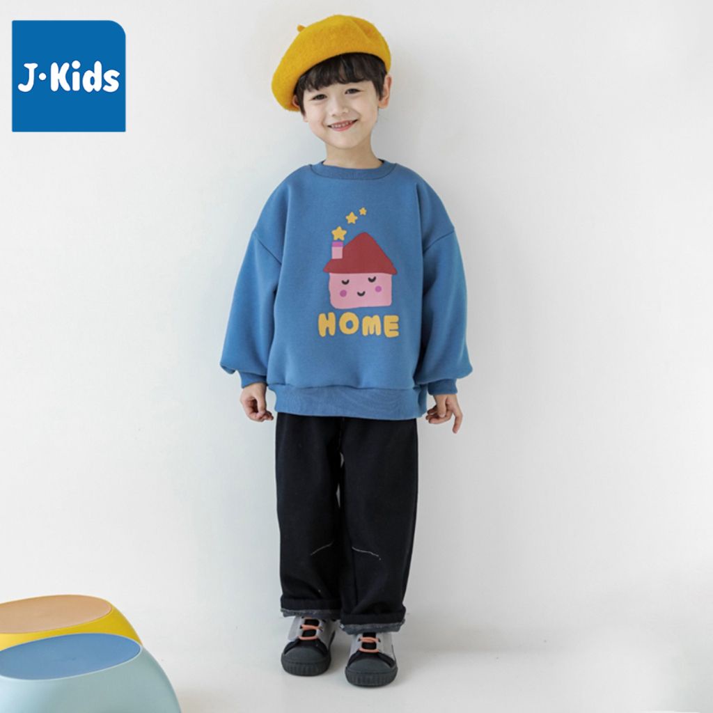 Áo sweater bé trai J-Kids áo thu đông chất nỉ bông dài tay cho bé