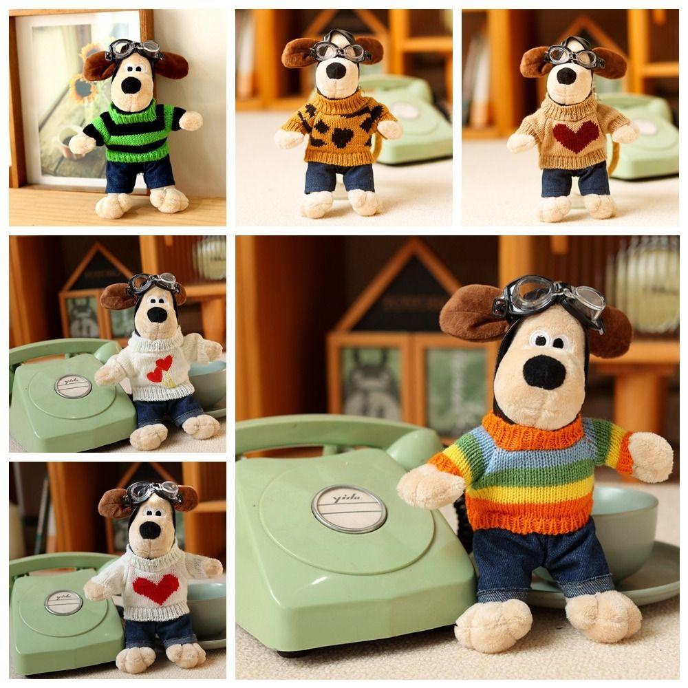 Mmluck Đồ Chơi Cún Nhồi Bông 23cm Mặc Áo Len Kẻ Sọc Màu Trơn Hoạt Hình wallace & gromit 23cm