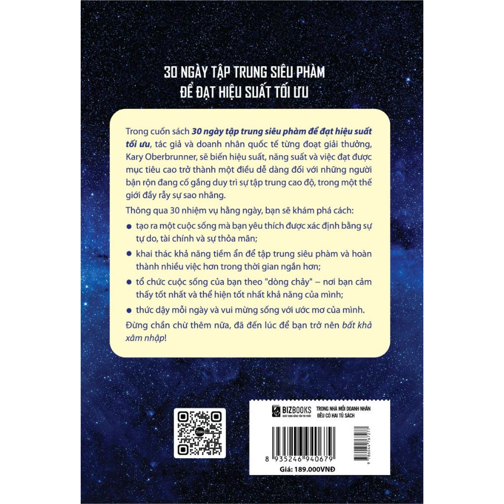 Sách - 30 Ngày Tập Trung Siêu Phàm Để Đạt Hiệu Suất Tối Ưu -