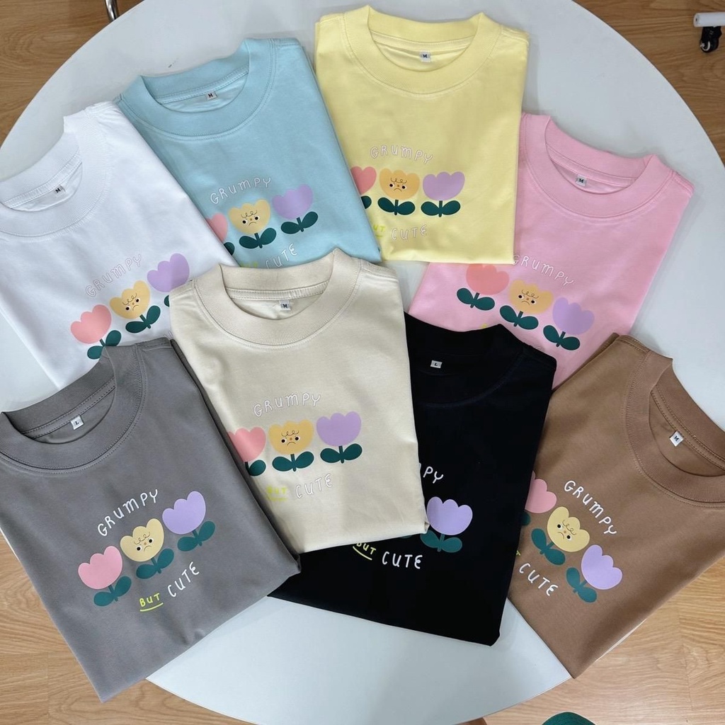 Áo babytee ba hông hoa Grumpy dễ thương áo thun form nhỏ Toola Loola