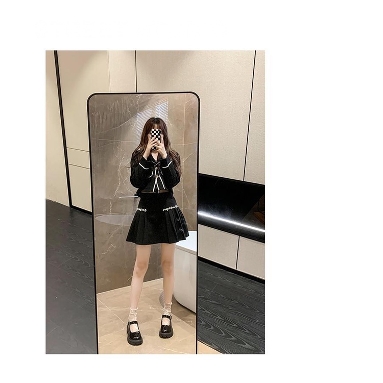 STREET STUDIO  giày búp bê đế cao lolita giày Mary Jane Đế da mềm đế thời trang FLF23A1226 44Z231030