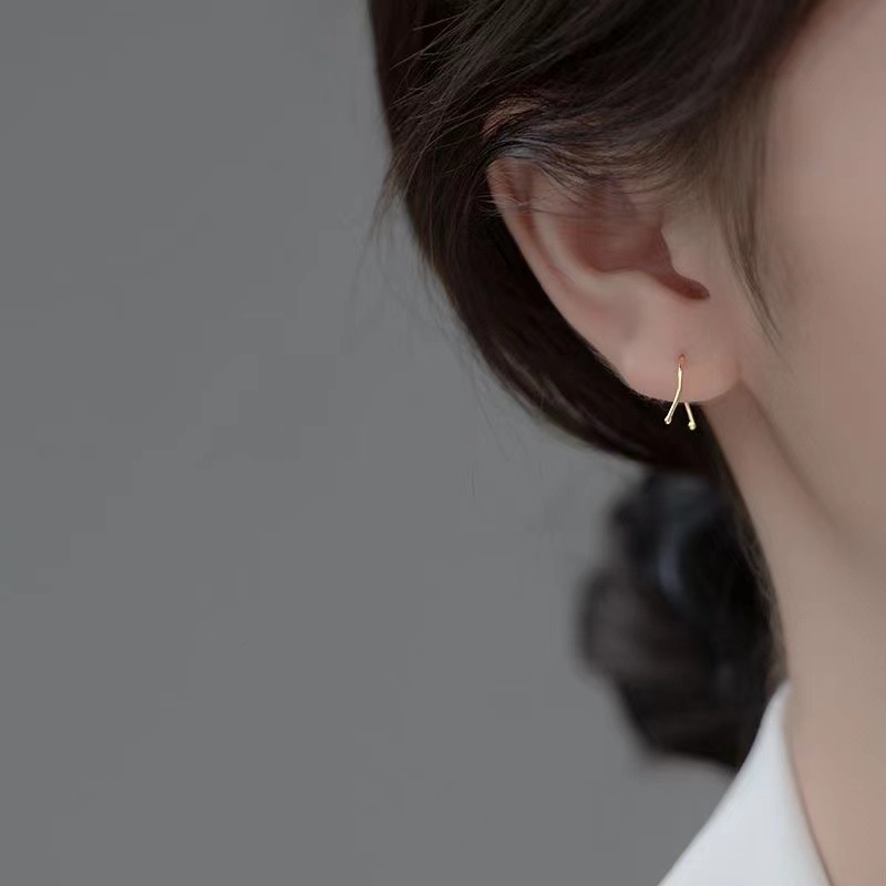 Thời Trang Khuyên Tai Kiểu Dáng Đơn Giản Phong Cách Hàn Quốc