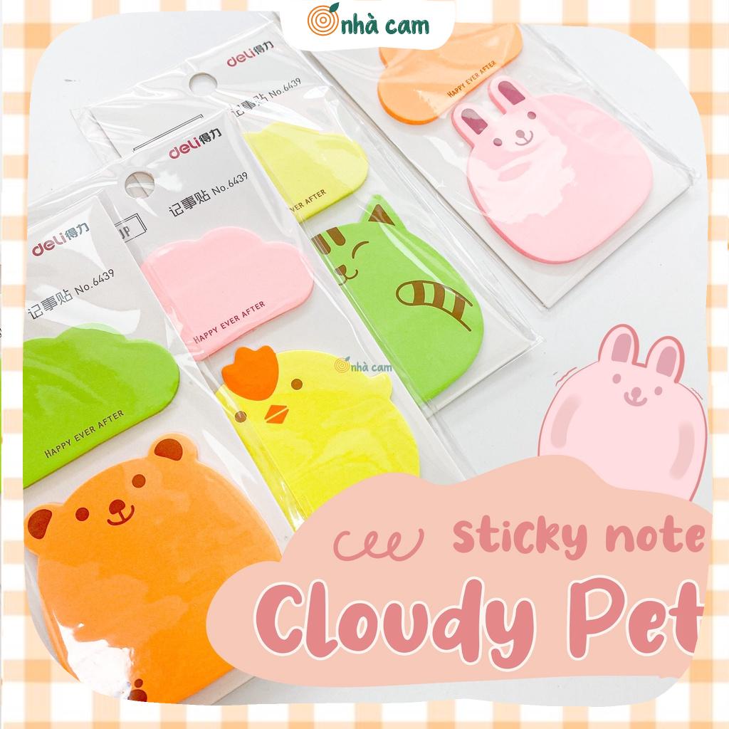 Sticky Note Cloud Pet Neon Deli Nhà Cam