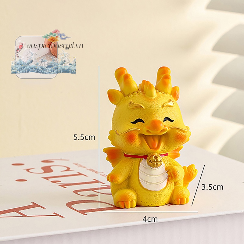 Tượng Rồng Trung Hoa Bằng Nhựa resin Trang Trí Bàn Điều Khiển Xe Hơi auspiciousrui1 2024