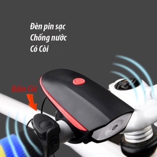 Đèn pin sạc có còi chống nước siêu sáng cho xe đạp, Đèn Pin xe đạp,đèn xe đạp siêu sáng có còi , sạc usb chống nước