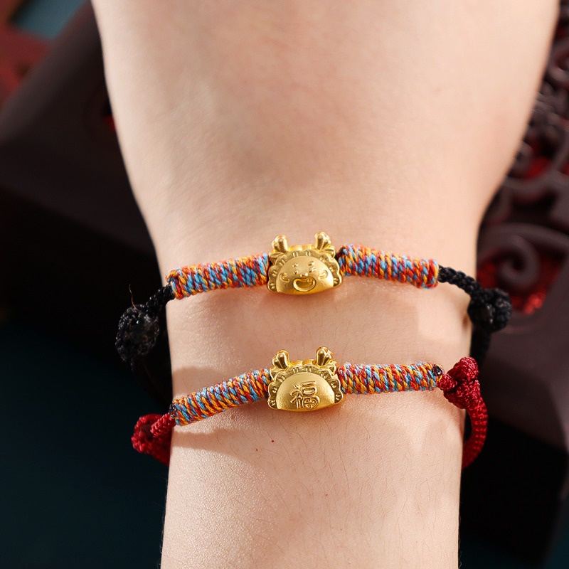 Vòng Đeo Tay May Mắn Năm Mới 2024 Hình Rồng Phong Cách Trung Hoa