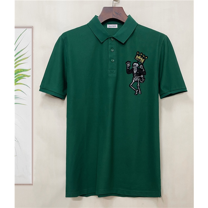 Áo Thun polo cotton Thêu Họa Tiết Mới Cho Nam Size s-4xl a1exander mcque