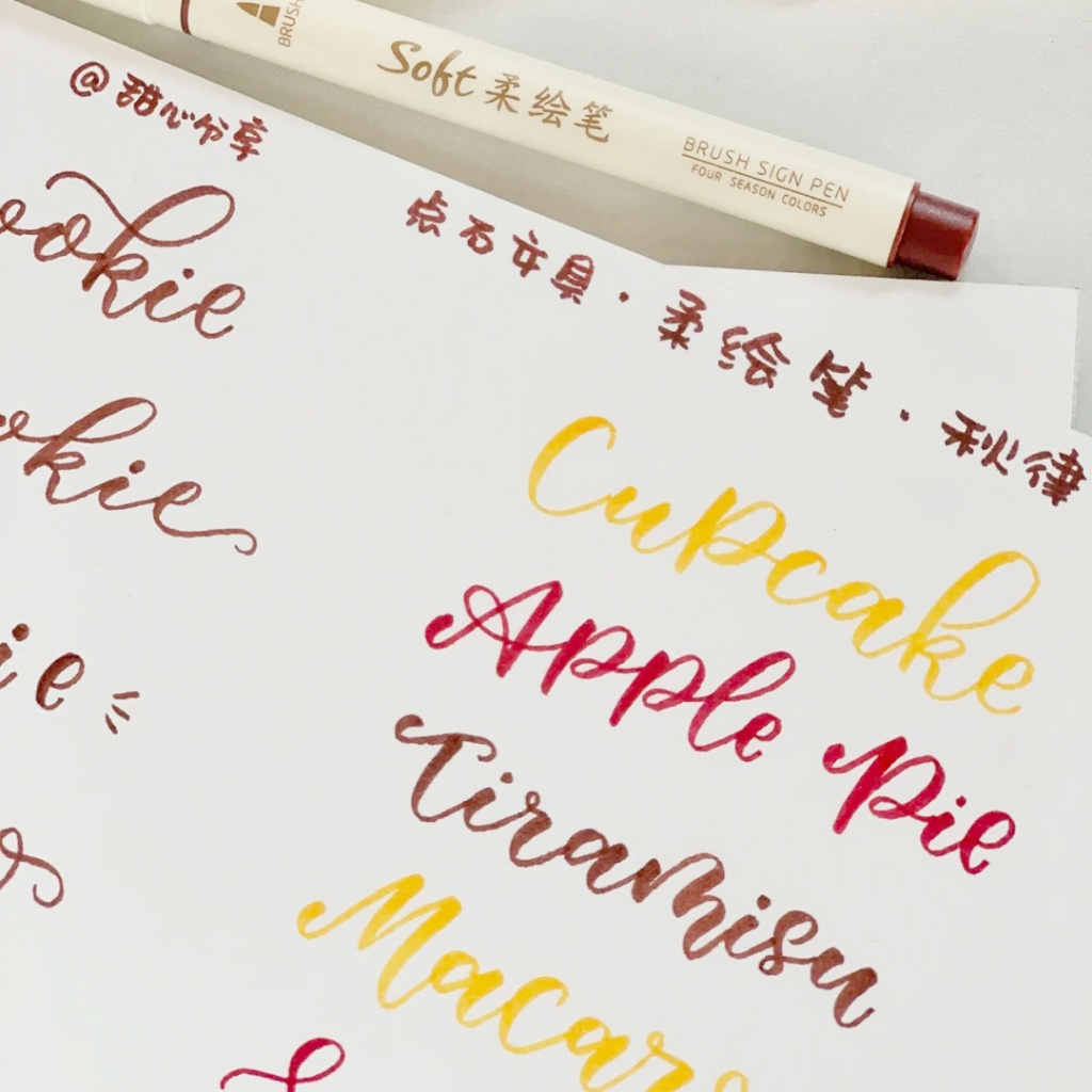 Winzige Bút brush Soft viết calligraphy màu pastel trang trí sổ Bullet Journal