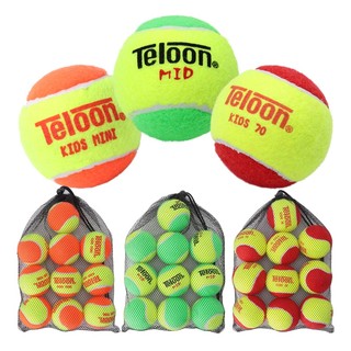 10 Quả Bóng Tennis Cho Trẻ Em Teloon Giai Đoạn 1 / 2 / 3 Đỏ Cam Xanh Cho Trẻ Em Từ 5-14 Tuổi Tập Tennis Có Túi Lưới