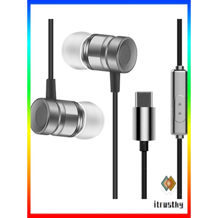 USB Type-C In-Ear Kim Loại Tai Nghe Tai Nghe Có Dây Có Mic Stereo Hansfree Gọi Type-C Tai Nghe Kỹ Thuật Số Tai Nghe Nhét Tai Cho Letv