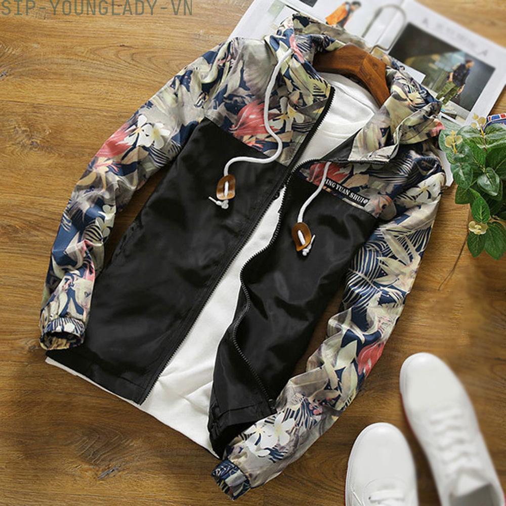 Áo Khoác Rằn Ri Siêu Nhẹ Dài Tay Thiết Kế Mới Năng Động Thời Trang Dành Cho Nam