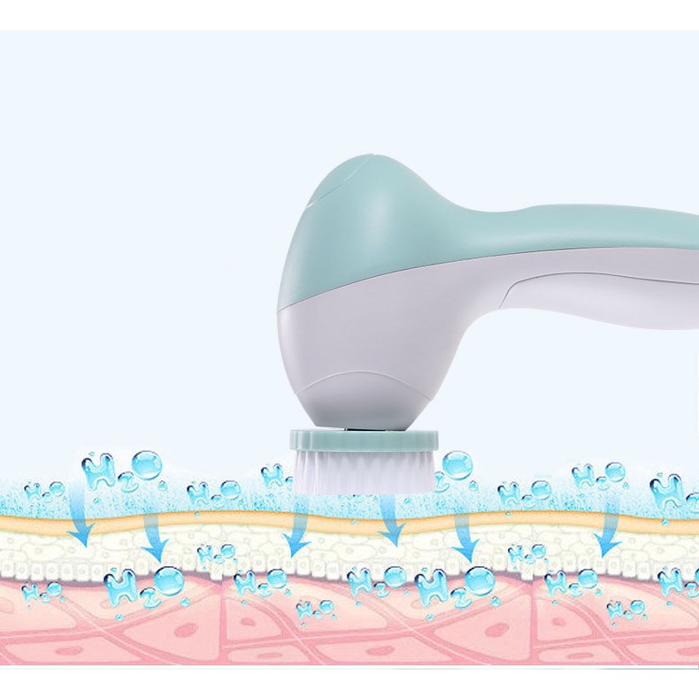Máy Rửa Mặt Rung 5 Đầu Thay Thế Loại Bỏ Vi Khuẩn, Bụi Bẩn Có Hại B0210