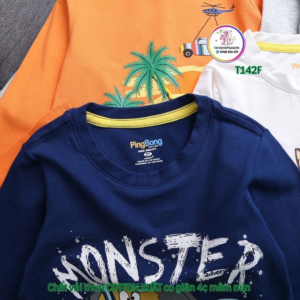 Đồ bộ bé trai tay dài size đại 11 đến 40kg thun cotton xuất VNXK T142
