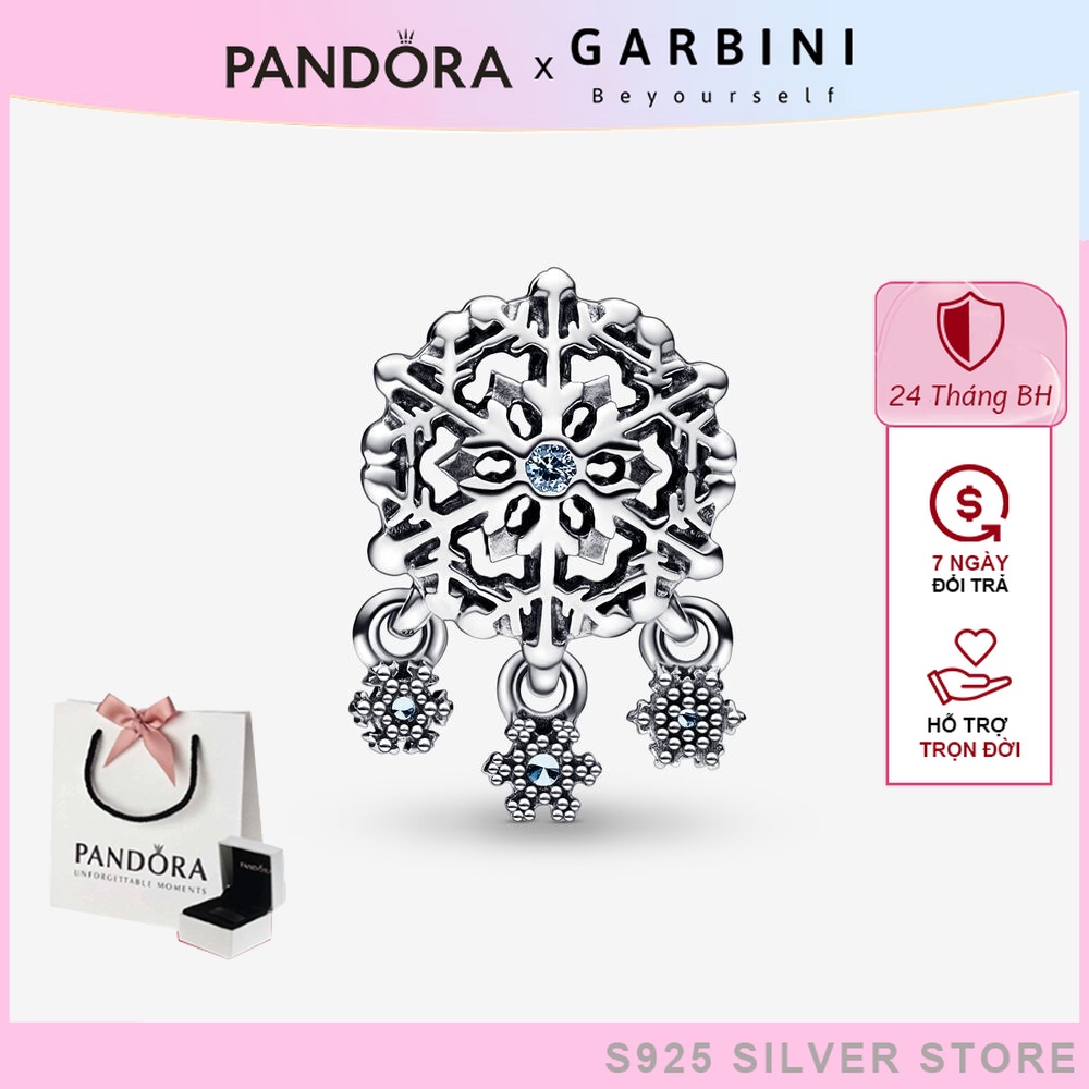 Charm Pandora Icy Snowflake Drop Charm 1218 - Bạc S925