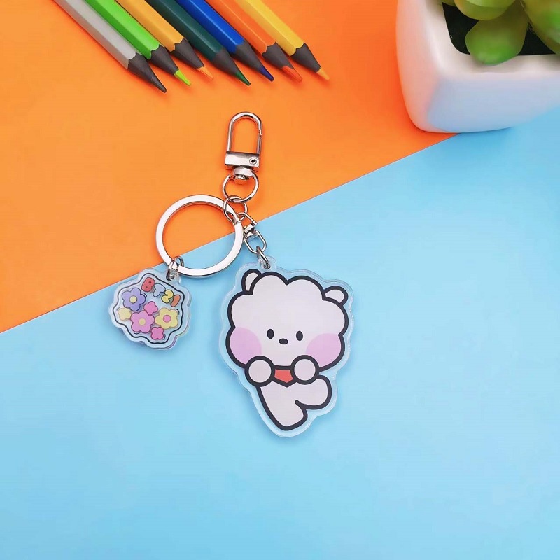 Yb1 Móc Khóa Hoạt Hình bt21 Bằng acrylic Cho Túi Xách Nữ tata rj Mango chimmy shooky koya by1