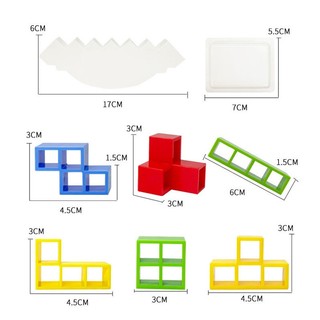 3D PUZZLE STACK BLOCKS TETRA TOWER BALANCE GAME RUSSIAN BUILDING BRICKS STACKING BLOCKS ASSEMBLY FAMILY PARTY BOARD TOYS KIDS