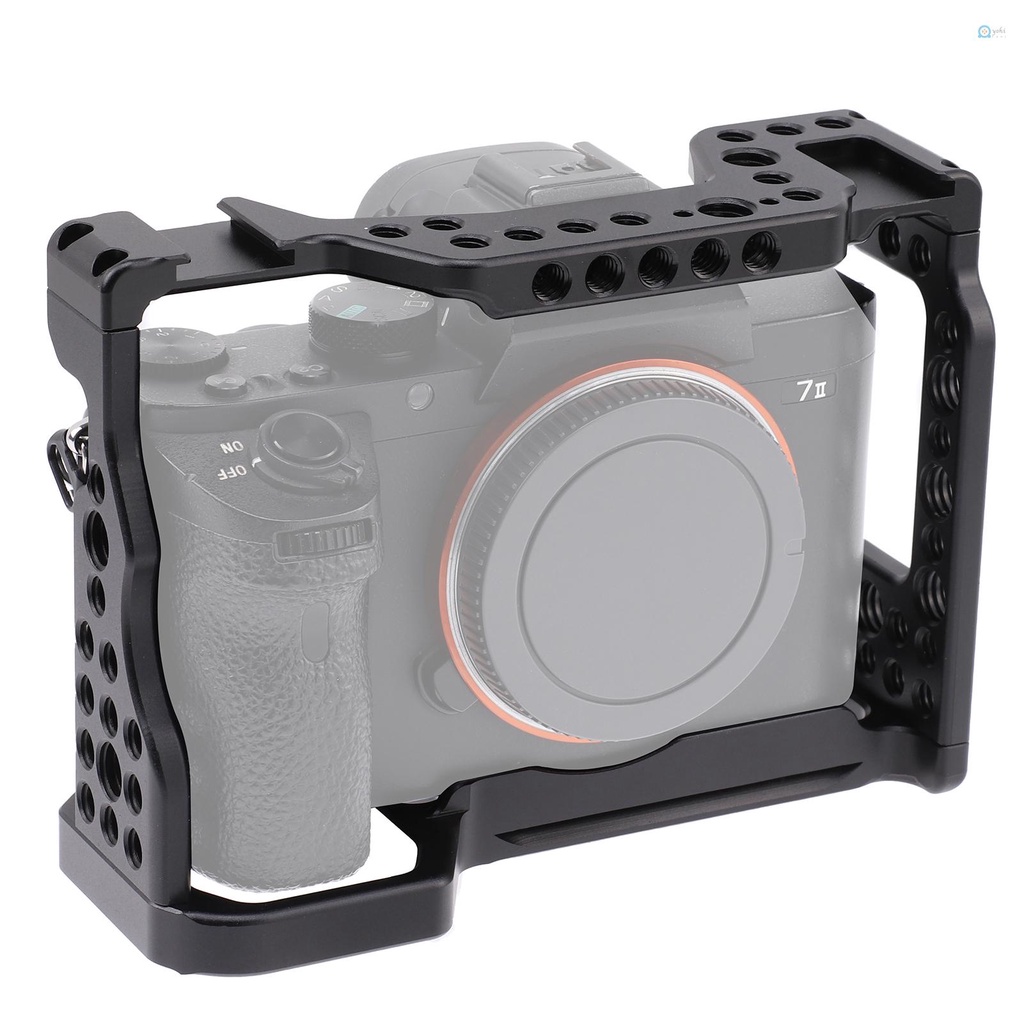 Lồng Hợp Kim Nhôm Thay Thế Cho camera a7m3 a7r3 a9 Với Lỗ Vít 1 / 4 inch Và 3 / 8 inch