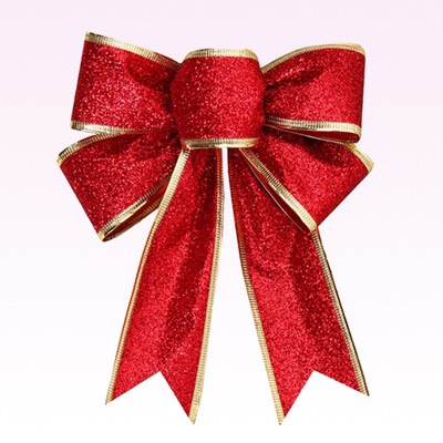 Nơ trang trí cây thông nhiều màu noel, nơ kim tuyến trang trí cây thông giáng sinh