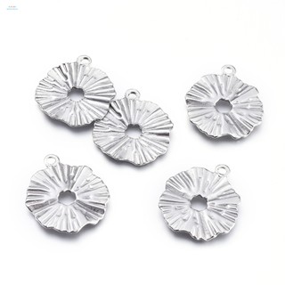 Bộ 5 / 10 mặt dây chuyền bằng thép không gỉ 304 20.5x18.5x1.5mm lỗ: 1.5mm